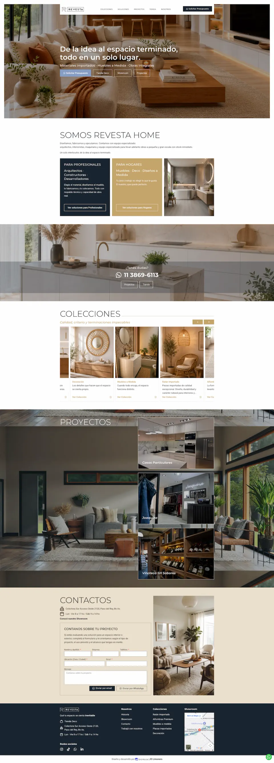 Captura completa de Revesta Home
